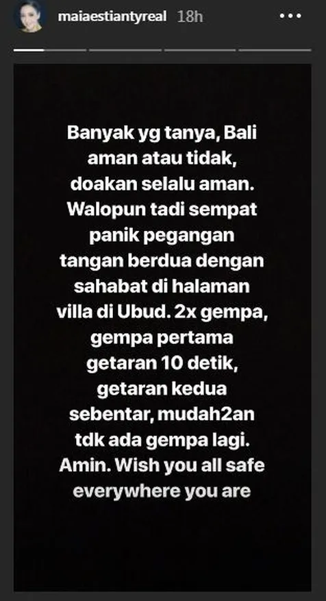 Lagi di Bali, Para Artis Rasakan Gempa