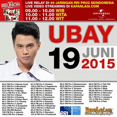 Live Streaming Ubay @foto: Universal Music Indonesia