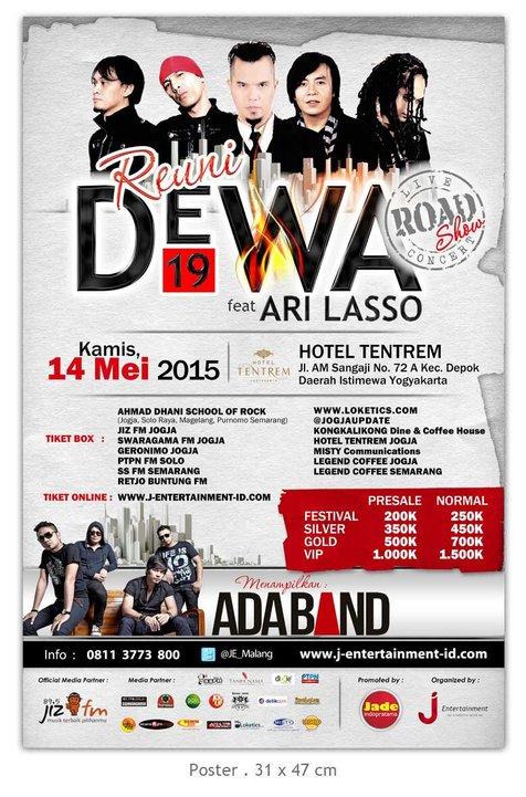 Dewa 19 feat Ari Lasso @foto: J-Entertainment