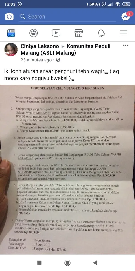 Denda Yang Sifatnya Tidak Wajib