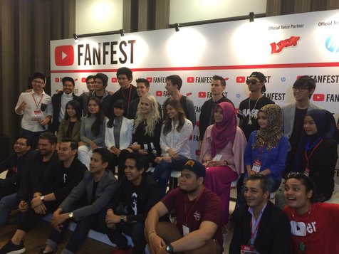 All artis yang terlibat di Youtube FanFest Indonesia © KapanLagi.com®/Nuzulur Rakhmah