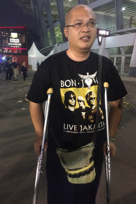 Dalam keadaan sakit, Yoga rela nonton Bon Jovi © KapanLagi.com®/Fikri Alfi Rosyadi