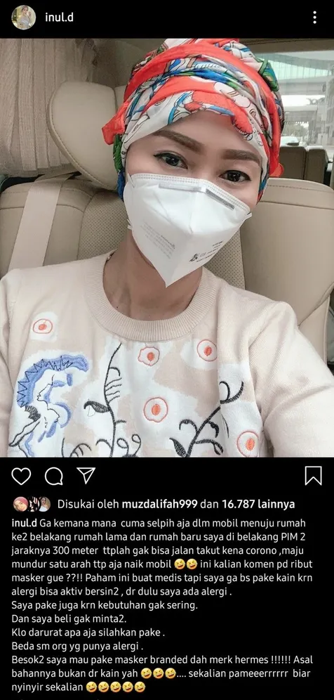 Bakal Pakai Masker Branded