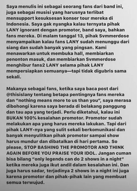 Sebagai Fans Merasa Dibohongi