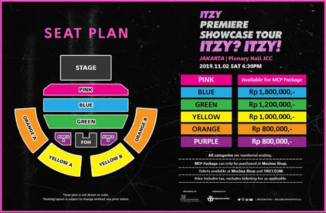 Seatplan dan Harga Tiket