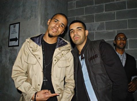 Drake bersama J Cole. @www.rap-up.com