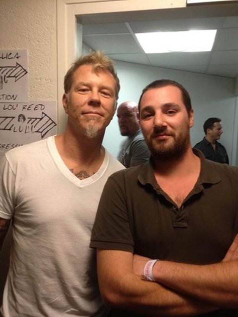 James Hetfield dan Thomas Ayad © Twitter.com/Metallica