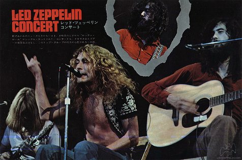 Led Zeppelin saat tampil di Osaka, Jepang, pada tahun 1971 silam © www.ledzeppelin.com/photos