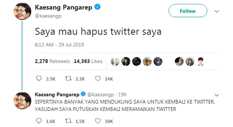 Kaesang Pamit Cuma 3 Menit