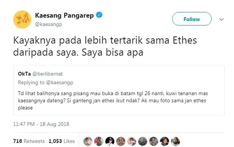 Kaesang Pangarep Sadar Jan Ethes Populer
