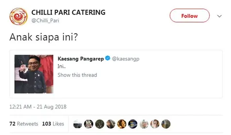 Komentar Gibran Rakabuming