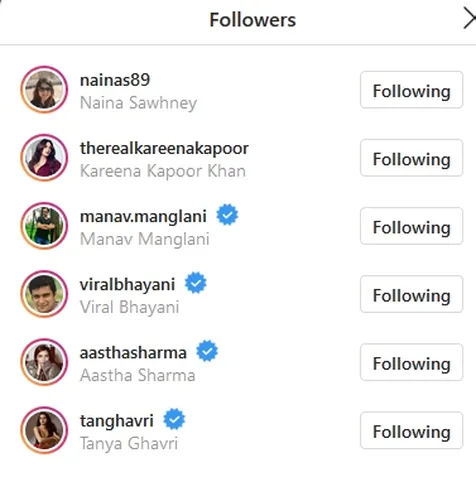 Difollow Orang Dekat Kareena