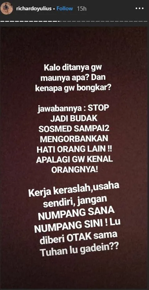 Rio Ramadhan Hanya Pansos?