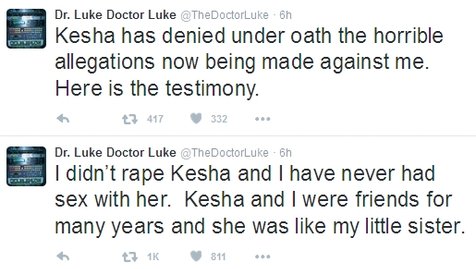 Dr Luke mengaku tak pernah memperkosa Kesha ©twitter/thedoctorluke