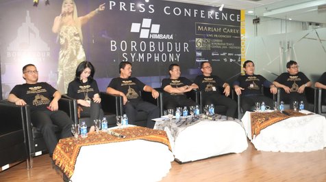 Jumpa pers konser Mariah Carey di Borobudur © via liputan6.com