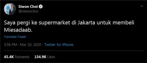 Tweet Siwon Viral