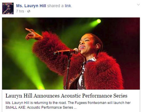 Lauryn Hill akan kembali manggung / © facebook.com/ Ms. Lauryn Hill