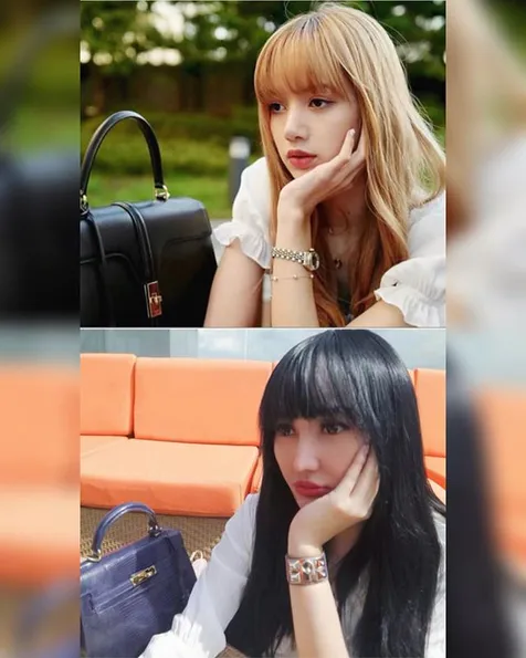 Foto Kolase dengan Lisa BLACKPINK