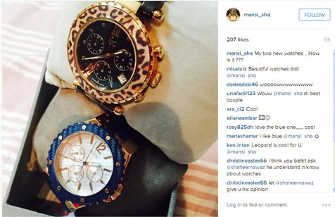 Ini dia dua jam tangan mewah koleksi baru Mansi Sharma @instagram.com/mansi_sha