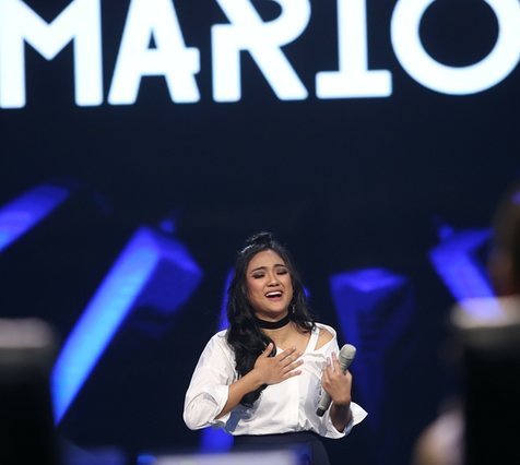 Marion merasa legowo kala mendengar namanya yang harus pulang di Babak Top 6. © KapanLagi.com/Agus Apriyanto