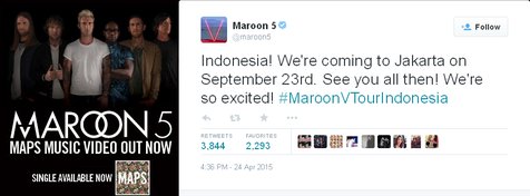 © Maroon 5/twitter