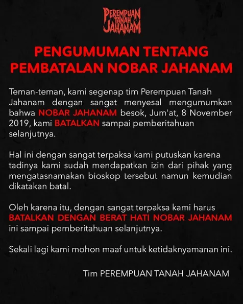 Pembatalan Mendadak