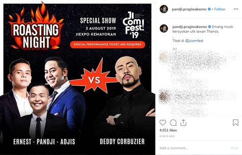 Bersaing Di Jicomfest 2019 Pandji Pragiwaksono Sebut Deddy