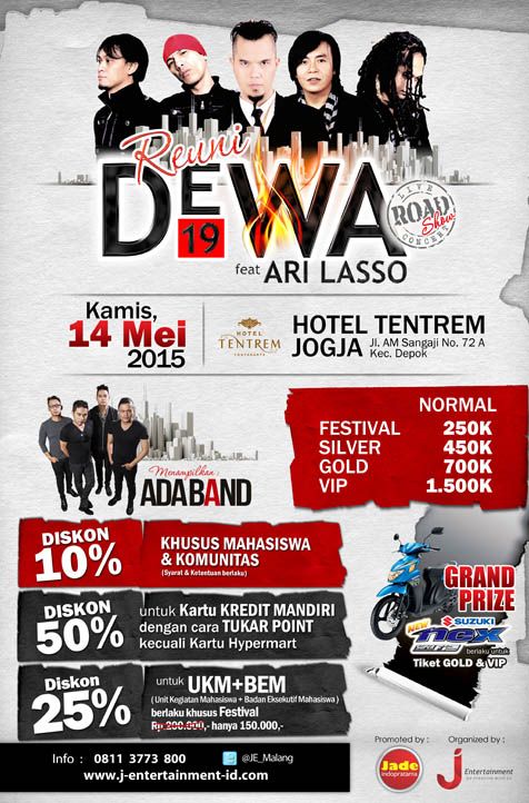 Konser reuni Dewa 19 feat Ari Lasso @foto: Jade