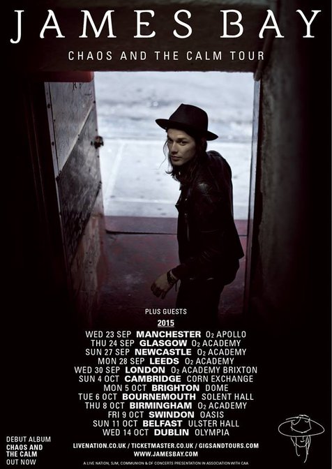 Chaos And The Calm Tour © James Bay Official Facebook