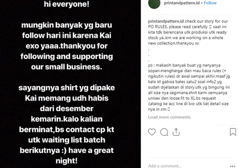 Buka PO Lagi Demi EXO-L