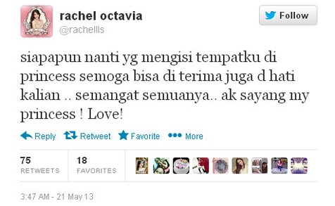 Rachel Memutuskan Keluar Dari Princess