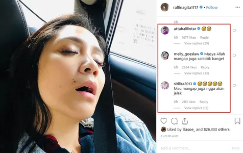 Posting Foto Nagita Slavina Tidur Menganga