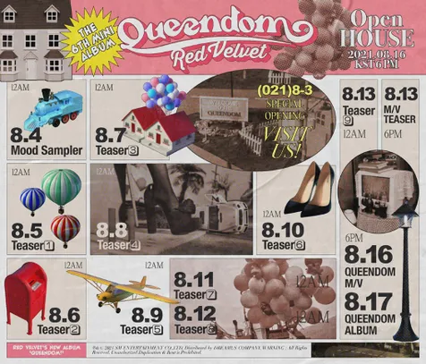 Comeback yang Begitu Dinantikan, Red Velvet Rilis Poster Jadwal Untuk Mini Album 'Queendom'