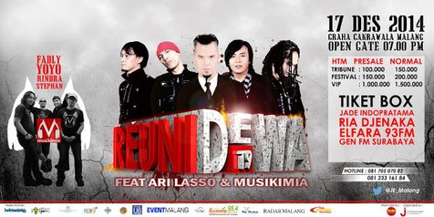 Konser Reuni Dewa 19 di Malang @JadeIndopratama