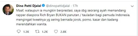 Pernah Berniat Undang Rich Brian