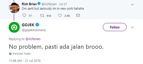 Langsung Direspon Go-Jek