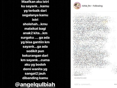 Selingkuh Richie Five Minutes Minta Maaf Kepada Istri Secara Terbuka Di Instagram Kapanlagi Com