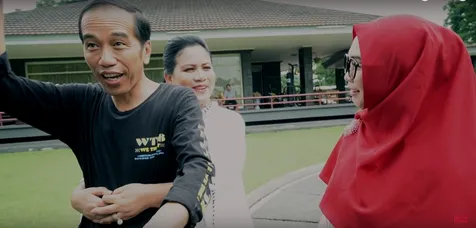 Iriana Peluk Jokowi