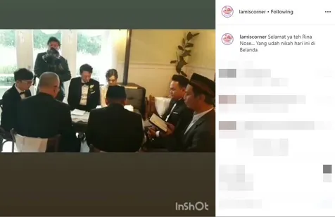 Rina Nose Pakai Gaun Putih