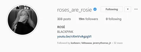 Instagram Rose BLACKPINK