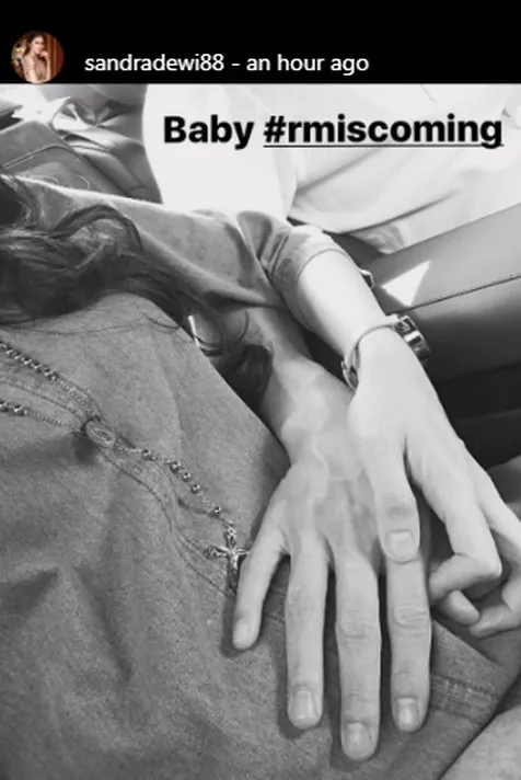 Kehamilan Sandra membuat semua keluarga bahagia Šinstagram/sandradewi