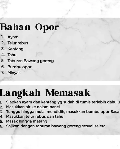 Resep Opor Ayam