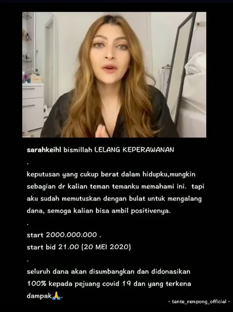 Lelang Keperawanan Untuk Pejuang Covid-19
