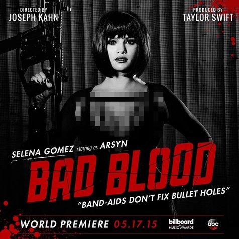 Poster Selena Gomez untuk MV Bad Blood © instagram.com/taylorswift