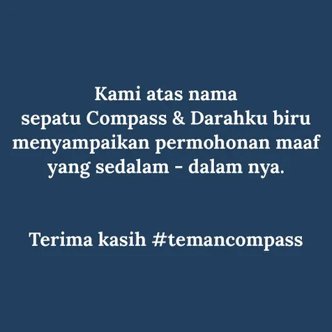 Permintaan Maaf Sepatu Compass
