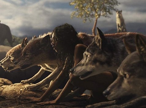 Mowgli dan kelompok serigala. (Courtesy of Netflix)