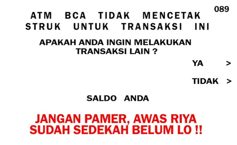 Diingatkan Mesin ATM