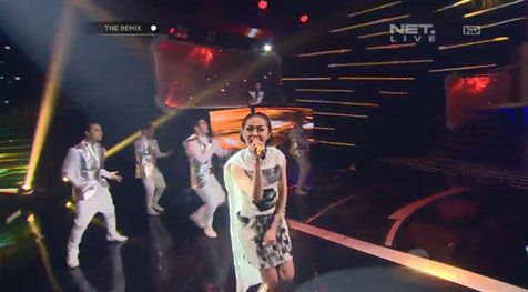 Soundwave saat tampil di acara grand final The Remix NET TV © Twitter.com/NET_TV