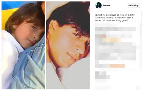 Mirip banget kan? ©instagram/iamsrk