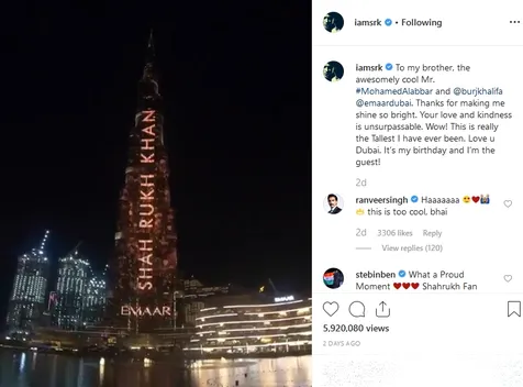 Dapat Ucapan Selamat di Burj Khalifa